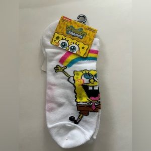 Nickelodeon SpongeBob No-Shows Socks Fits Shoe Size 4-10